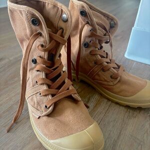 Palladium Tan Canvas High-Tops